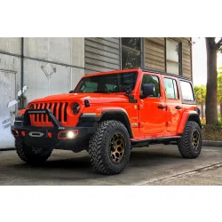 Zderzak przedni z kangurem, czerwone wstawki Jeep Wrangler JL, Gladiator JT